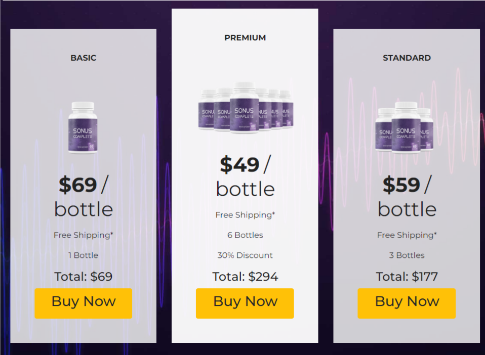 Sonus Complete order page